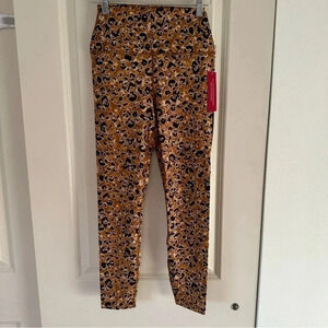 NWT Carbon38 Printed‎ High Rise Leggings in Layered Leopard Small